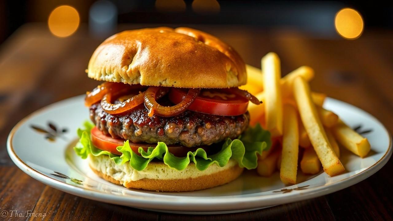 Hamburger mit Apfelwein-Zwiebeln