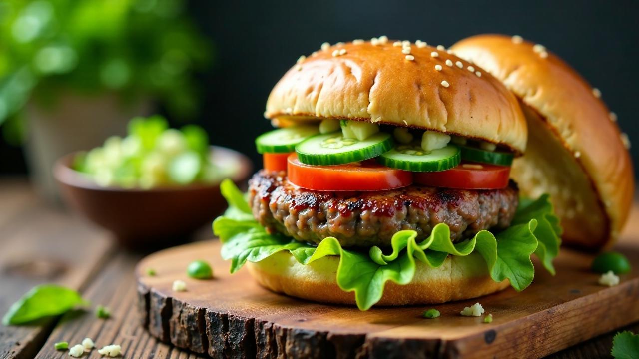 Hamburger mit Bayrischem Gurkensalat