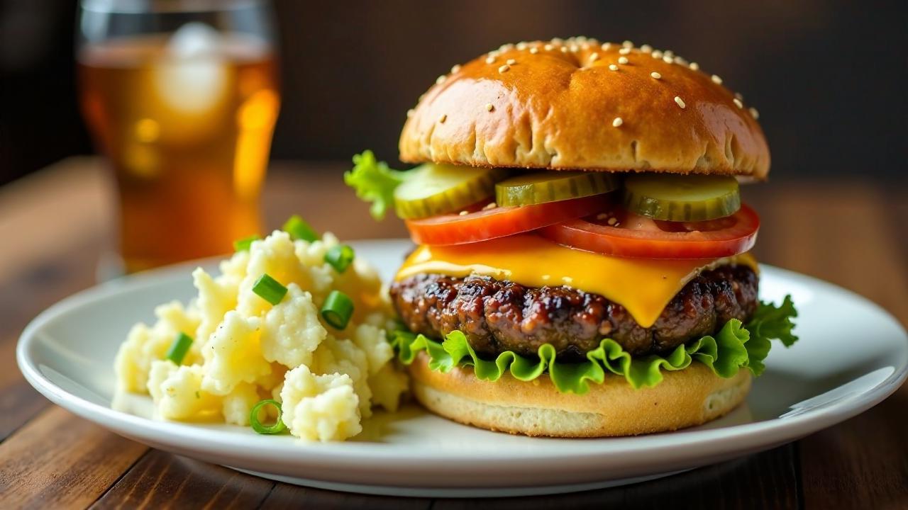 Hamburger mit Berliner Kartoffelsalat