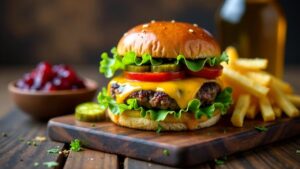 Hamburger mit Berliner Rote Grütze