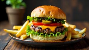 Hamburger mit Fränkischem Sauerbraten-Belag