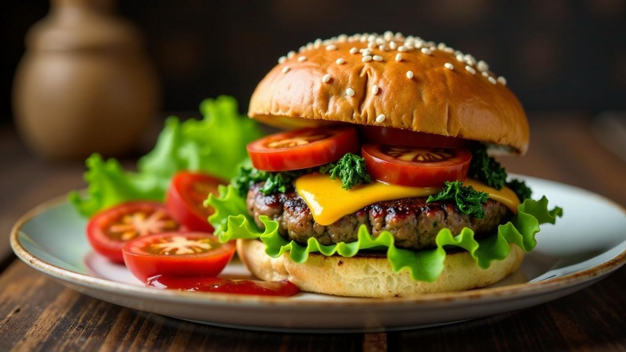 Hamburger mit Grünkohl und Pinkel