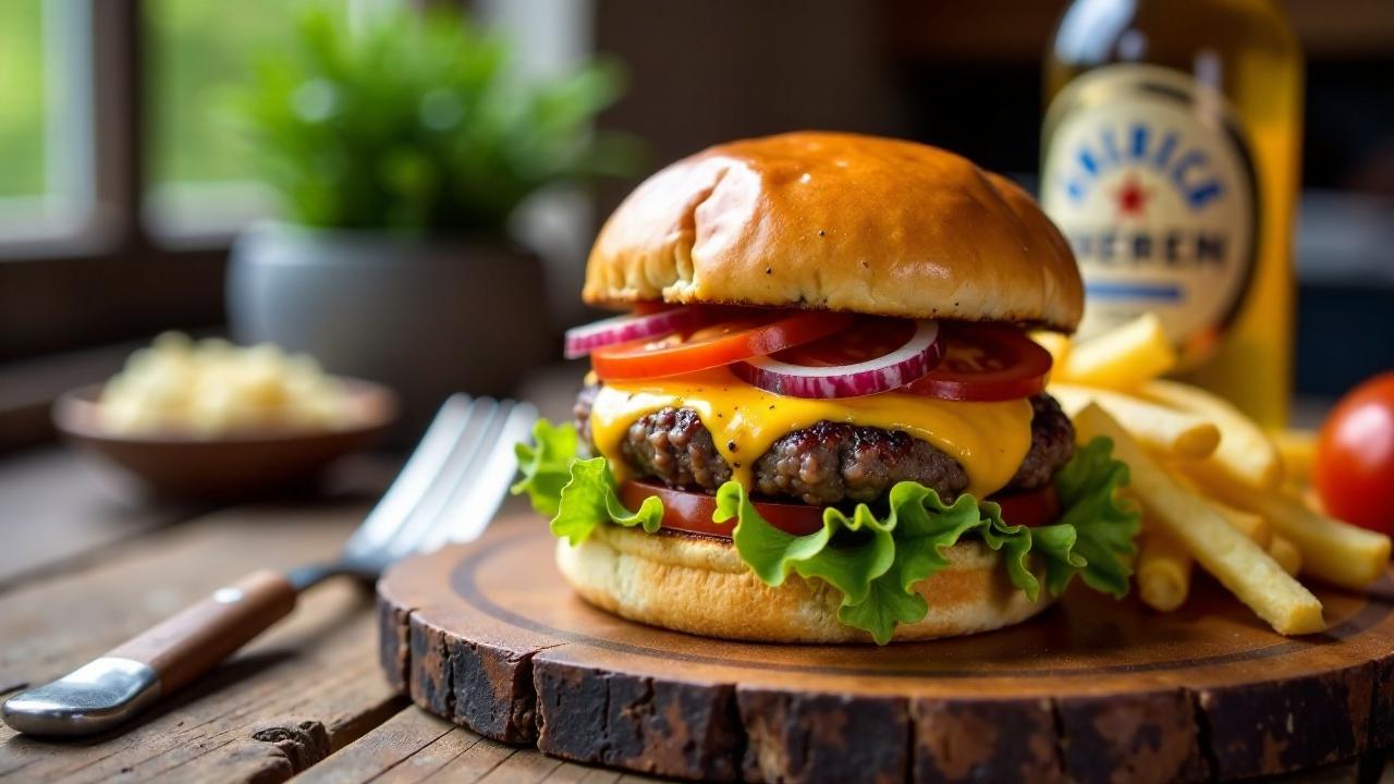 Hamburger mit Pfälzer Riesling-Zwiebeln