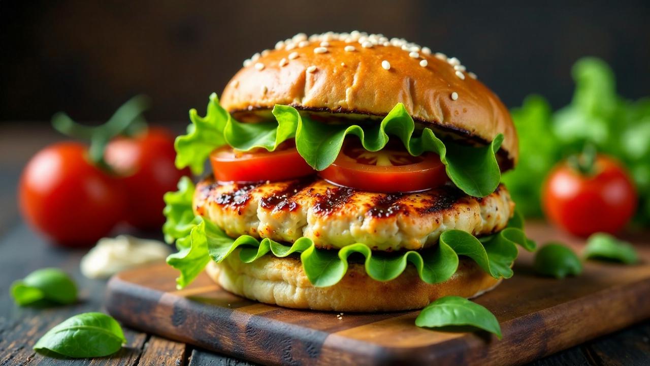 Hamburger mit Sauerampfer und Kräuterdip