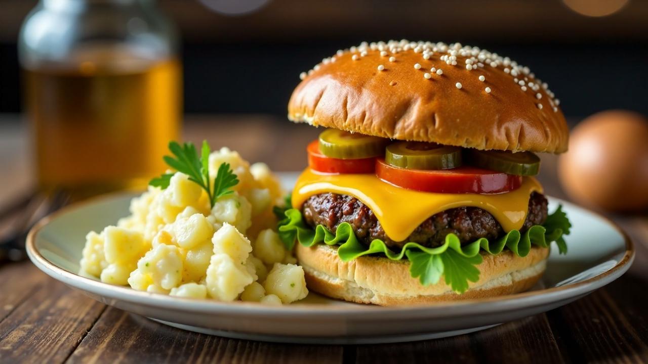 Hamburger mit Schwäbischem Kartoffelsalat