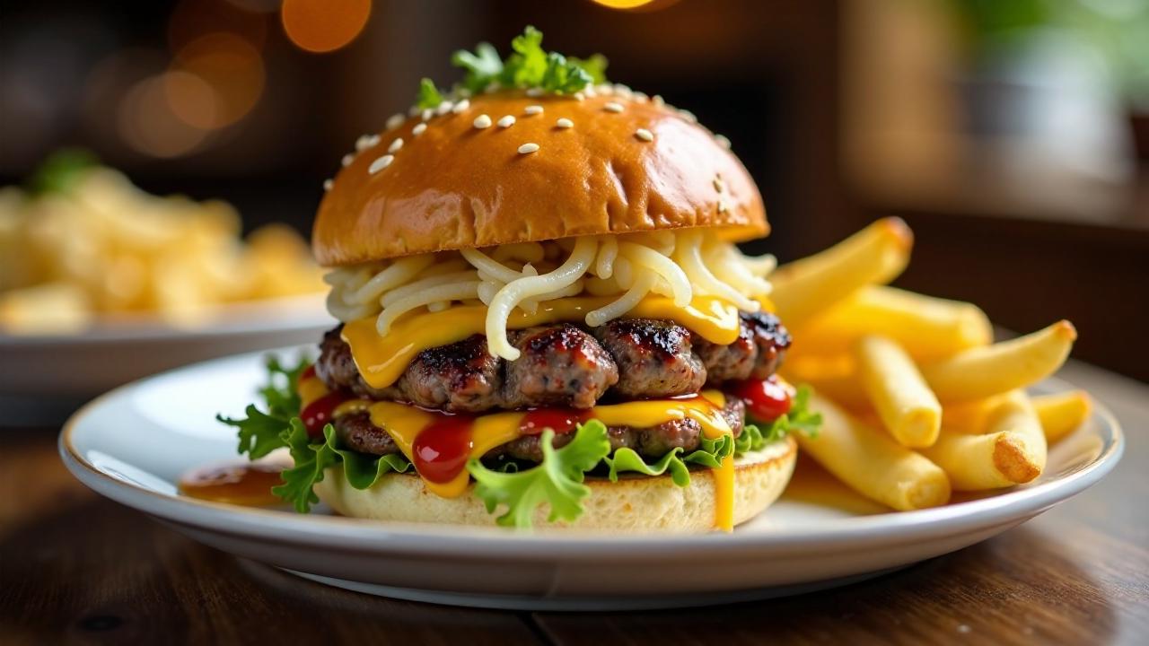 Hamburger mit Schwäbischen Schupfnudeln und Sauerkraut