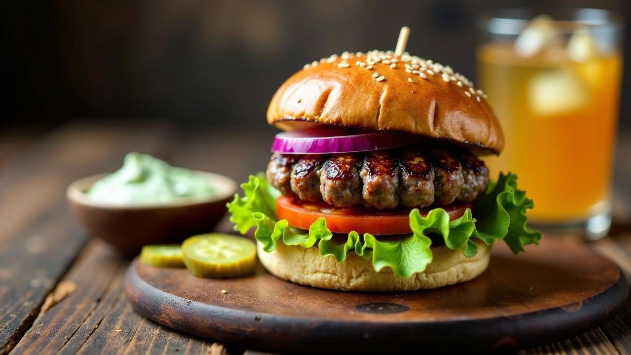 Hamburger mit Spreewälder Gurkendip