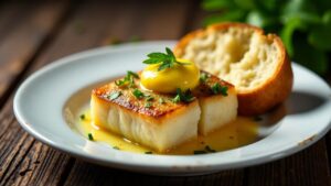 Hardfiskur mit Butter (Getrockneter Fisch mit Butter)