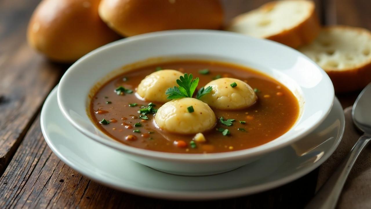 Hausgemachte Leberknödelsuppe