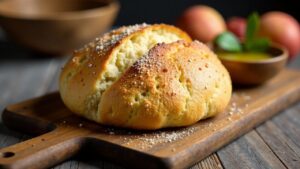 Hausgemachtes Weißbrot mit Olivenöl