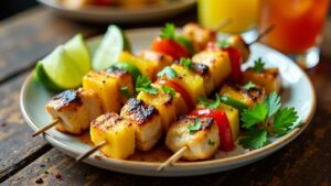 Hawaiian Chicken Skewers