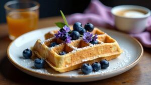 Heidelbeer-Lavendel-Waffeln