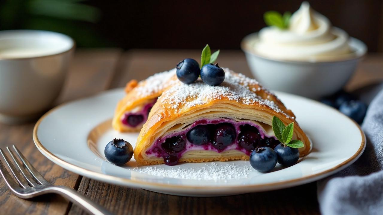 Heidelbeer-Mandel-Strudel