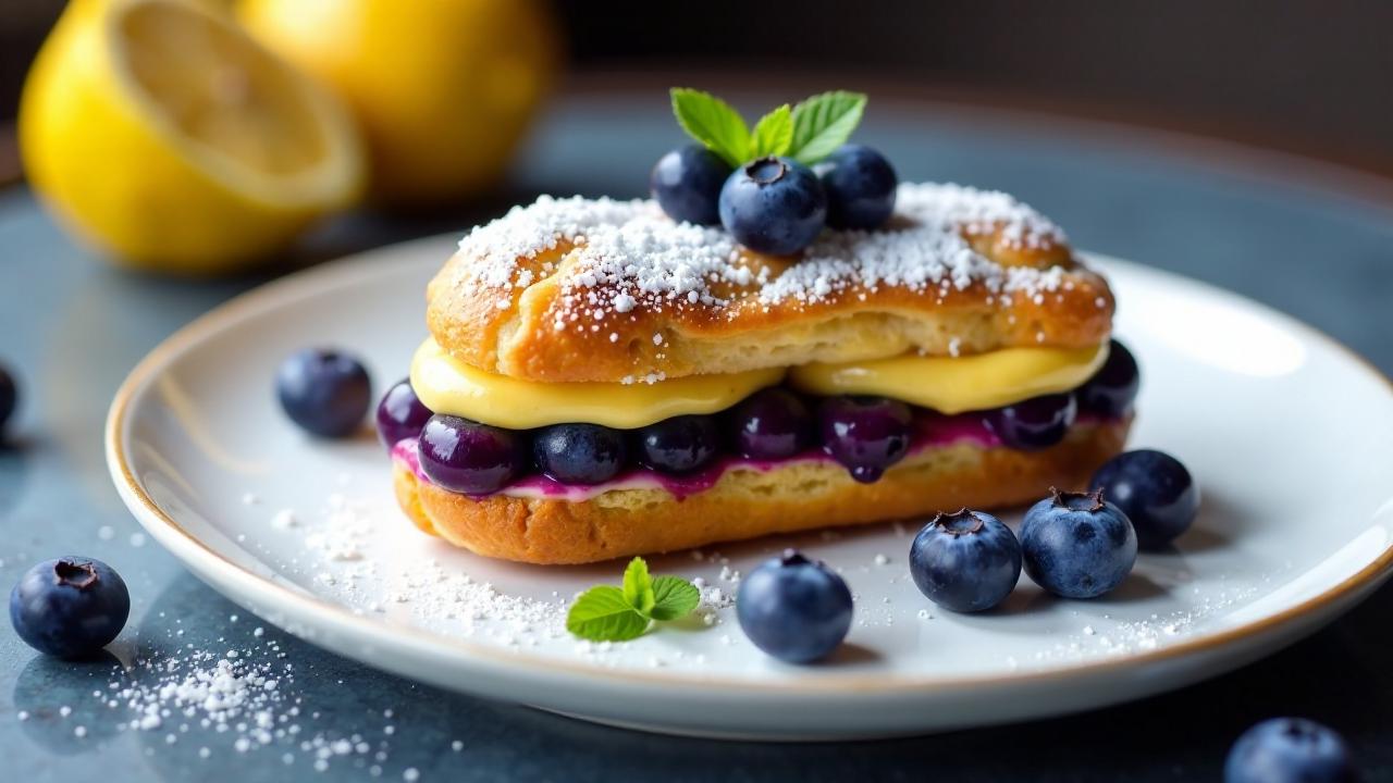 Heidelbeer-Zitronen-Eclairs