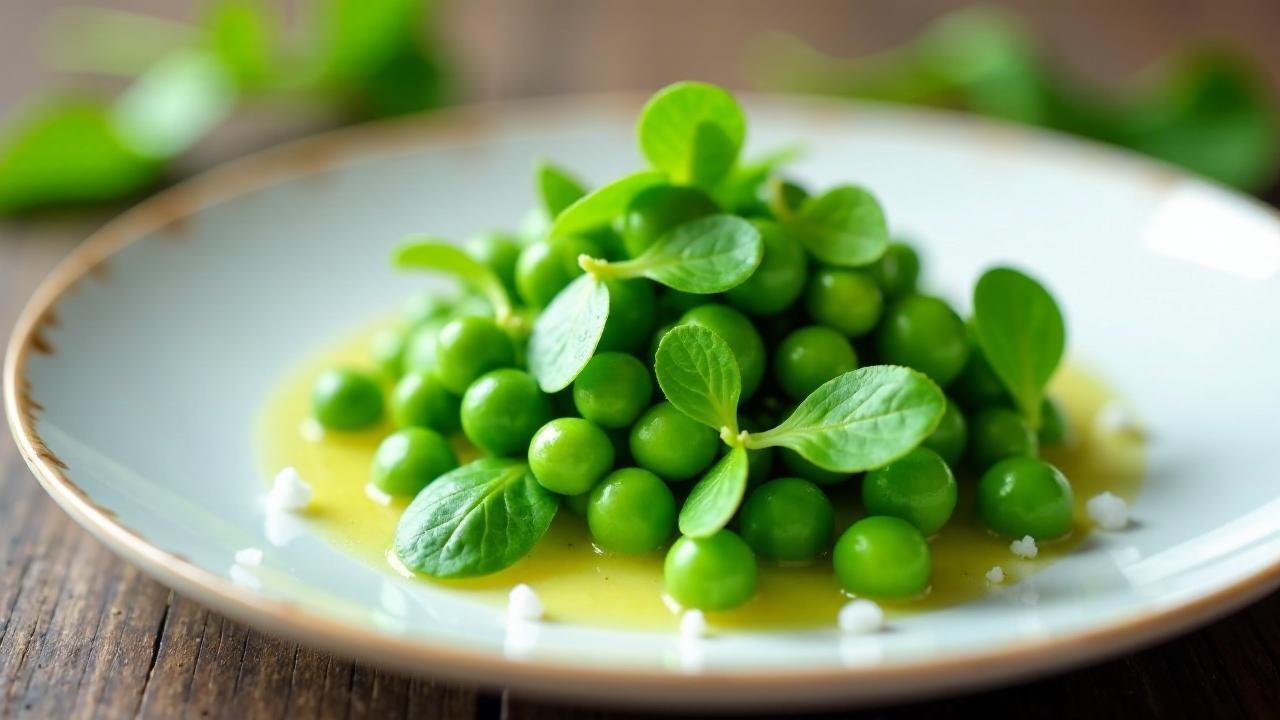 Hernevõrsed Erbsentriebe mit Salz und Butter