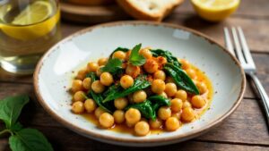 Herzhafte Garbanzos con Espinacas