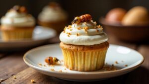 Heuschrecken-Cupcakes mit Vanilleglasur