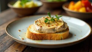 Hühnerleber-Mousse auf Toast