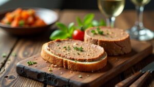 Hühnerleberpastete auf Roggenbrot