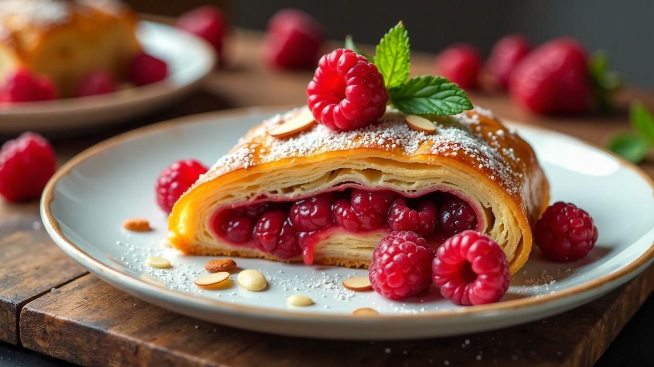 Himbeer-Mandel-Strudel