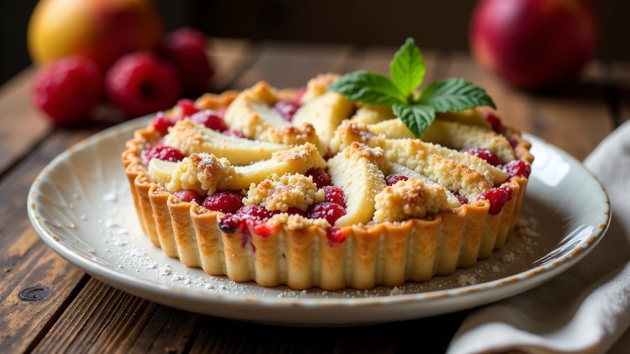 Himbeer-Quitten-Streusel-Pie