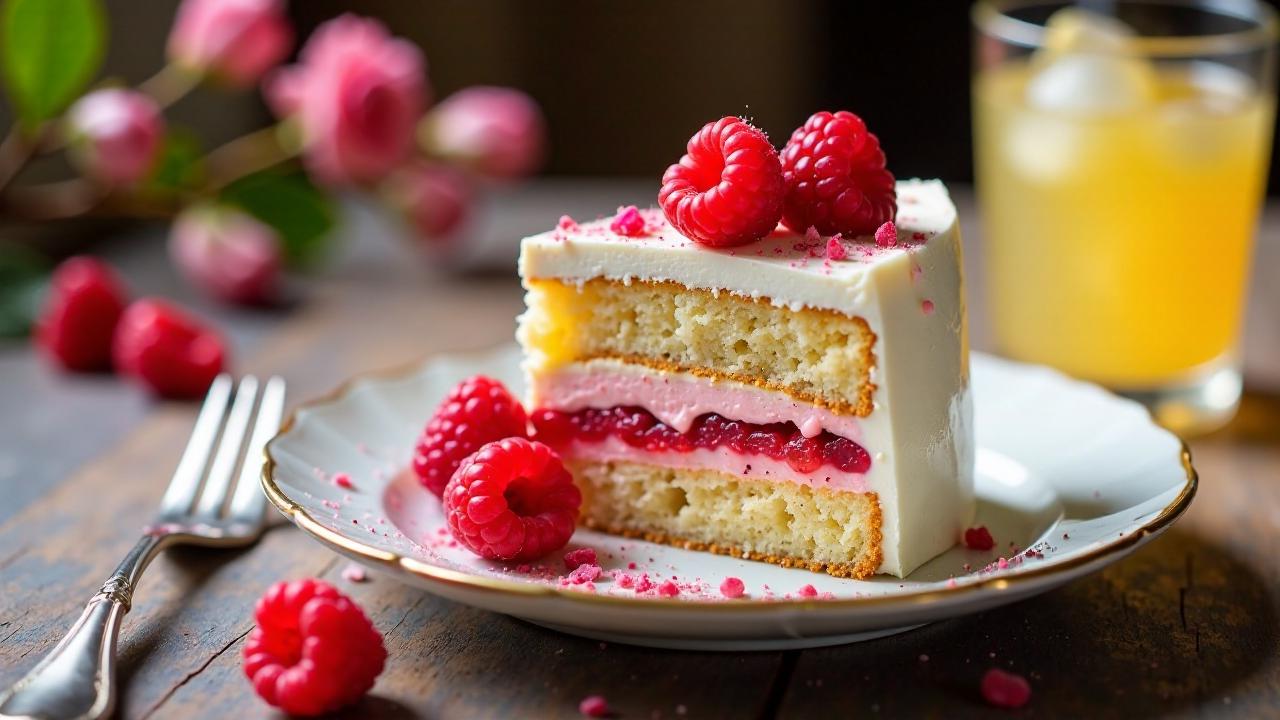 Himbeer-Rose-Torte