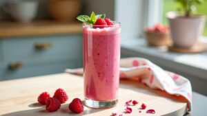 Himbeer-Rosen-Smoothie