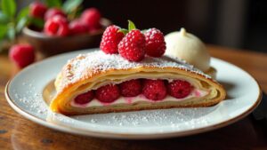 Himbeer-Vanille-Strudel