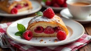 Himbeere-Mandel-Strudel