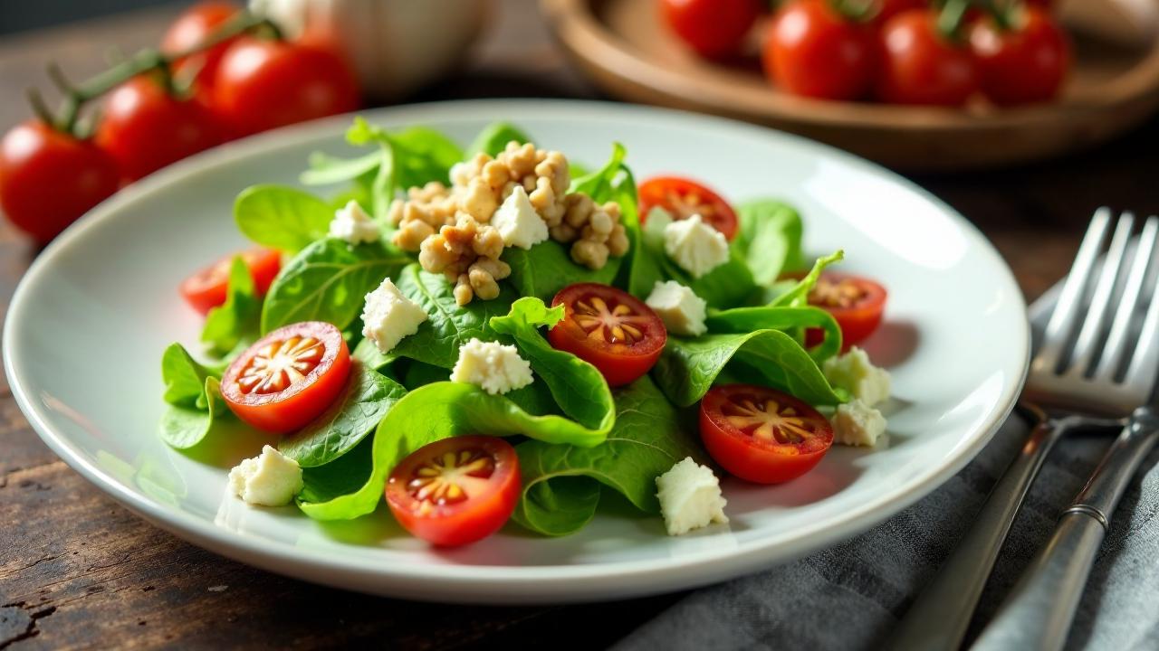 Himmelblauer Perlon-Salat