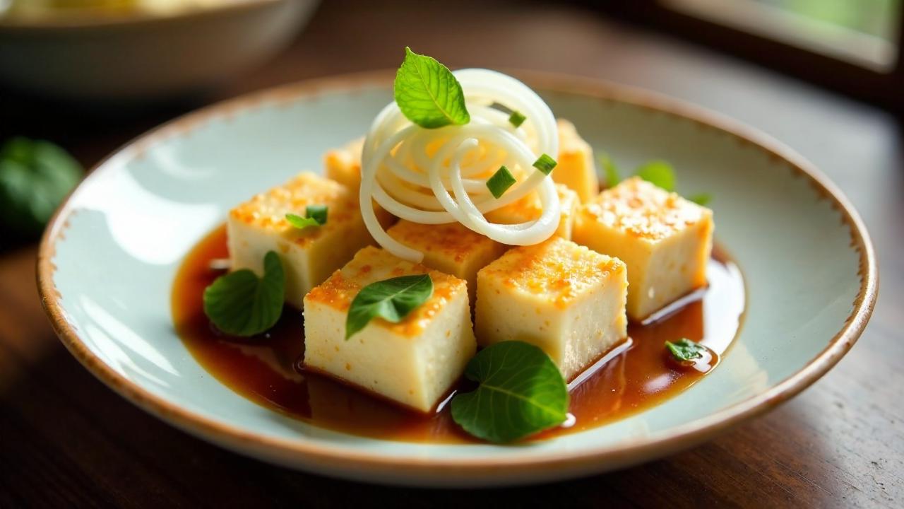 Hiyayakko – Kalter Tofu mit Garnitur