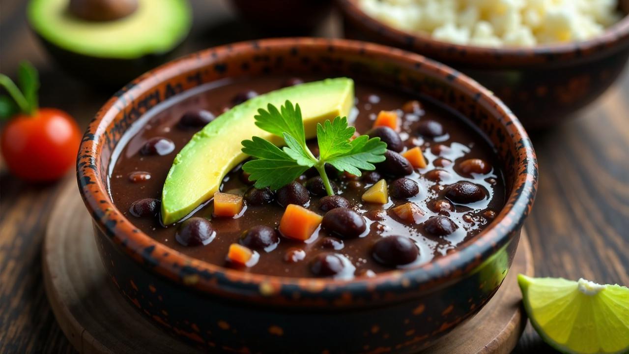 Honduranische Schwarze Bohnensuppe