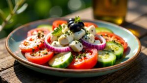 Horiatiki - traditioneller griechischer Salat