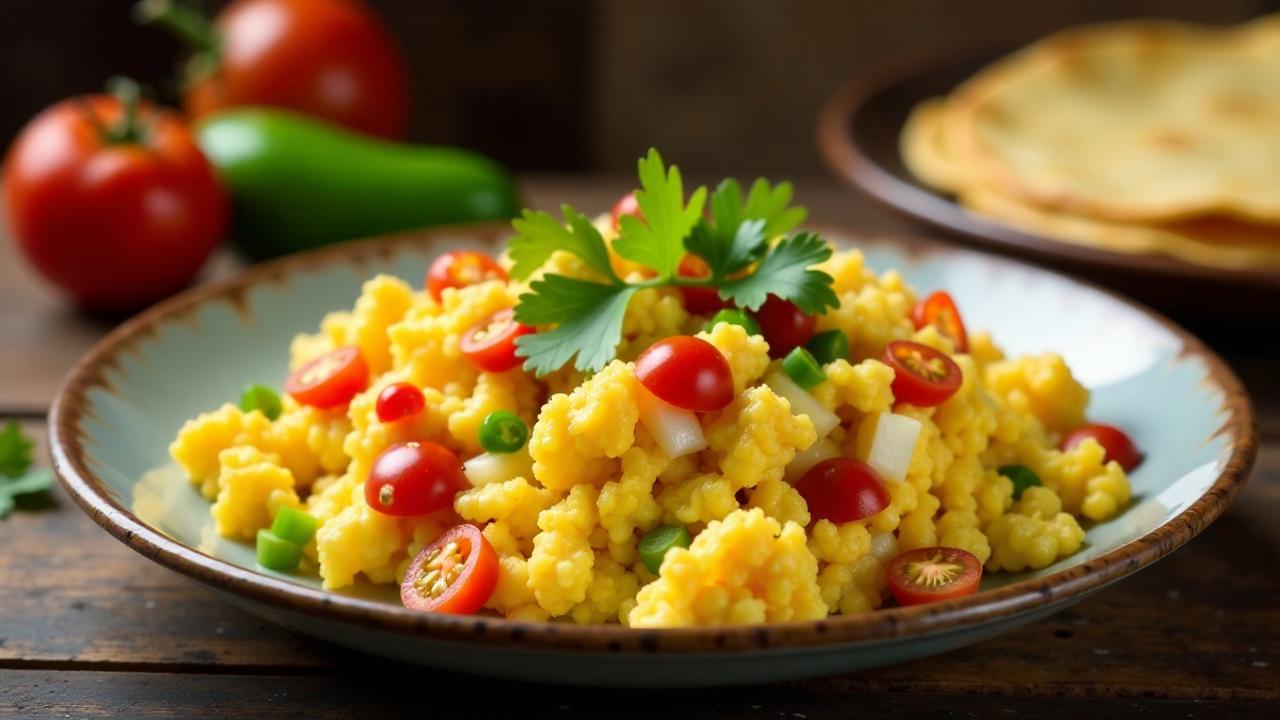 Huevos Pericos: Rührei mit Tomaten und Zwiebeln