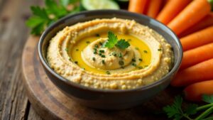 Humus mit Grüner Soße