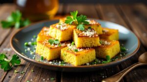 Indrijski Žganci: Gerösteter Polenta-Brei