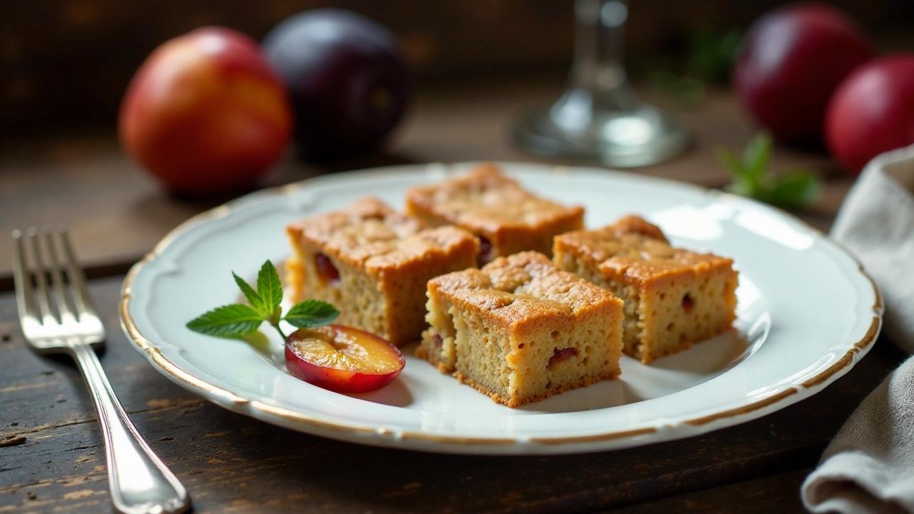 Ingwer-Pflaume-Blondies