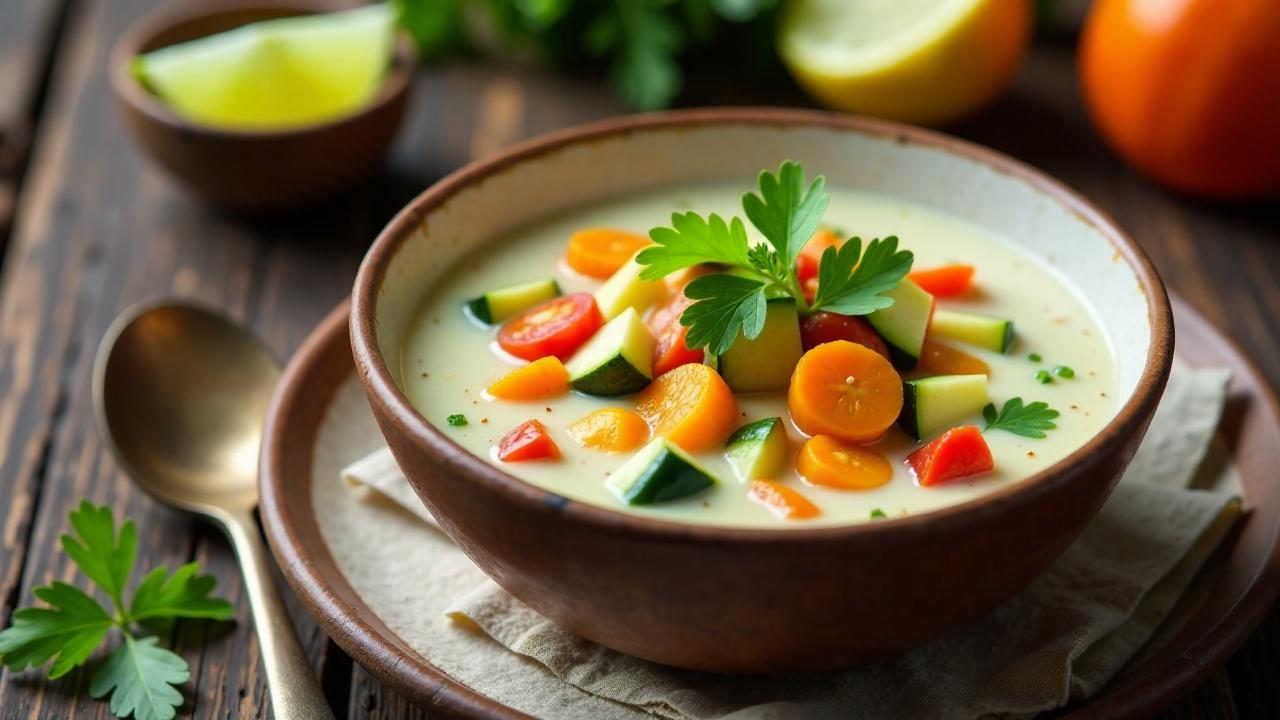 Insel-inspirierte Kokos-Gemüsesuppe