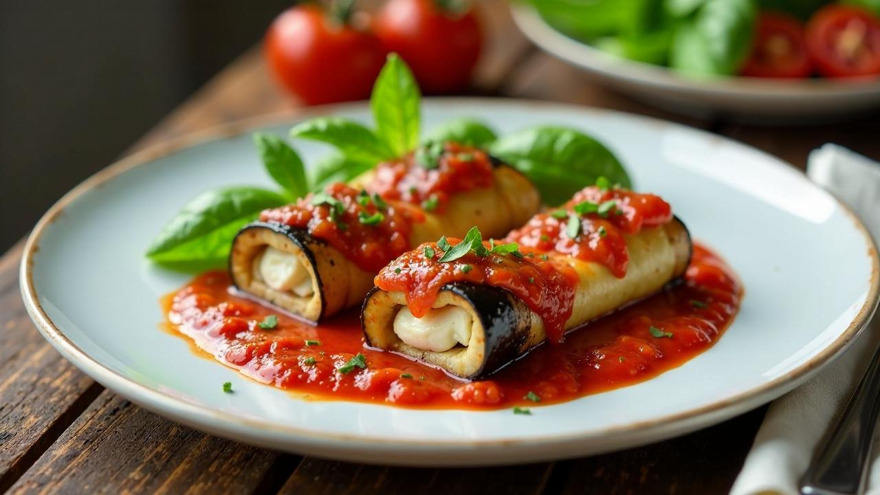 Involtini di Melanzane (Auberginenröllchen)