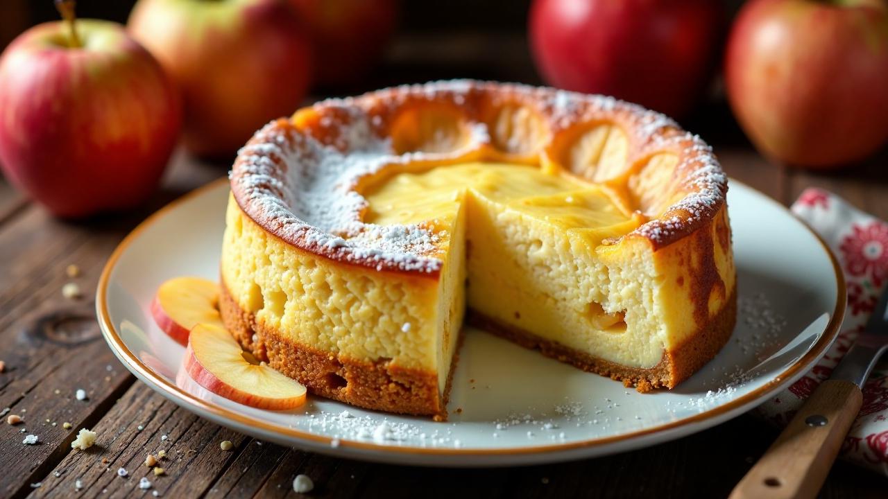 Jabolčna Sirova Torta: Apfelkäsekuchen