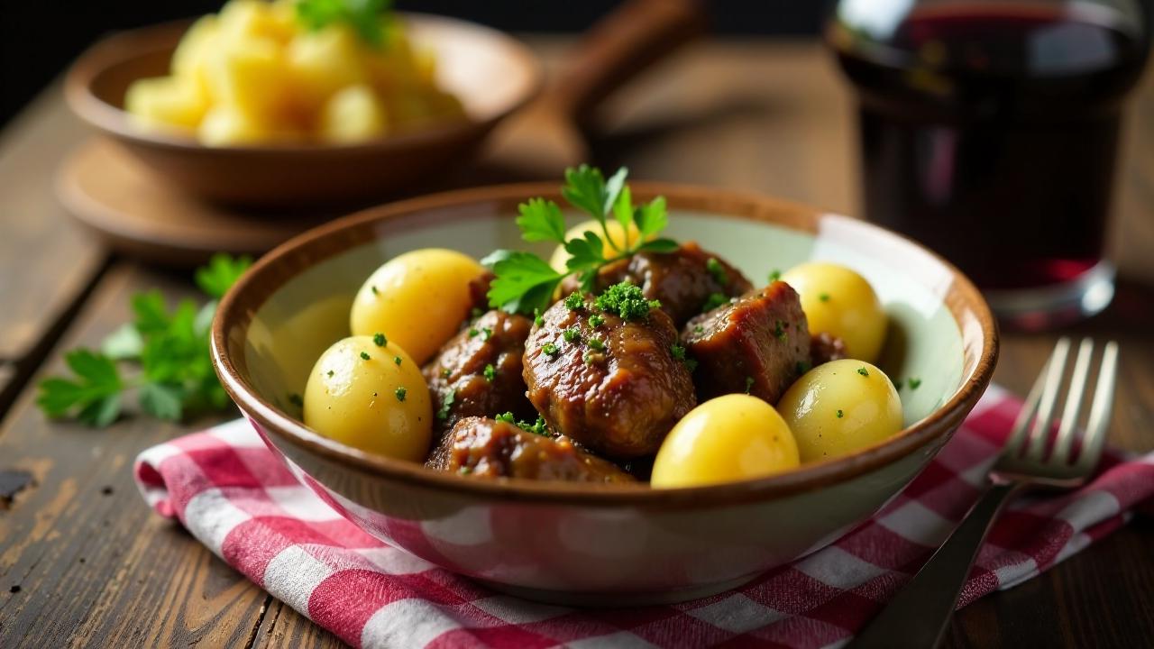 Jagnjetina sa Krompirom (Lamm mit Kartoffeln)