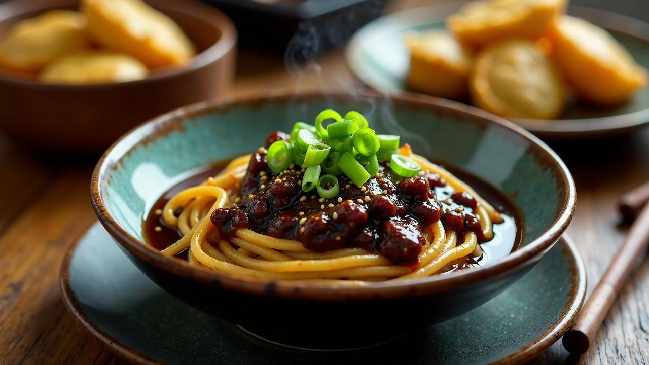 Jajangmyeon - Nudeln in schwarzer Bohnenpaste