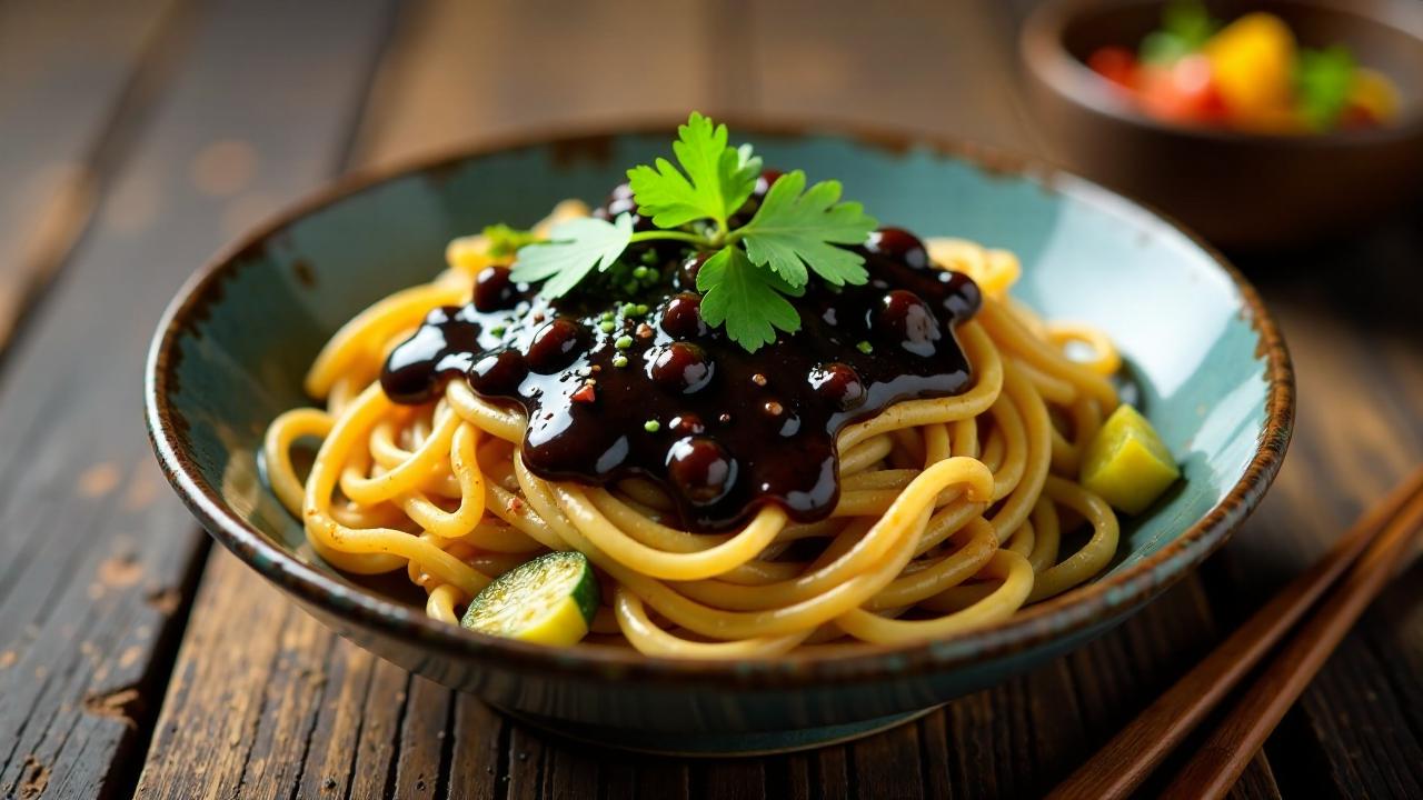 Jajangmyeon (Schwarze Bohnen Nudeln)