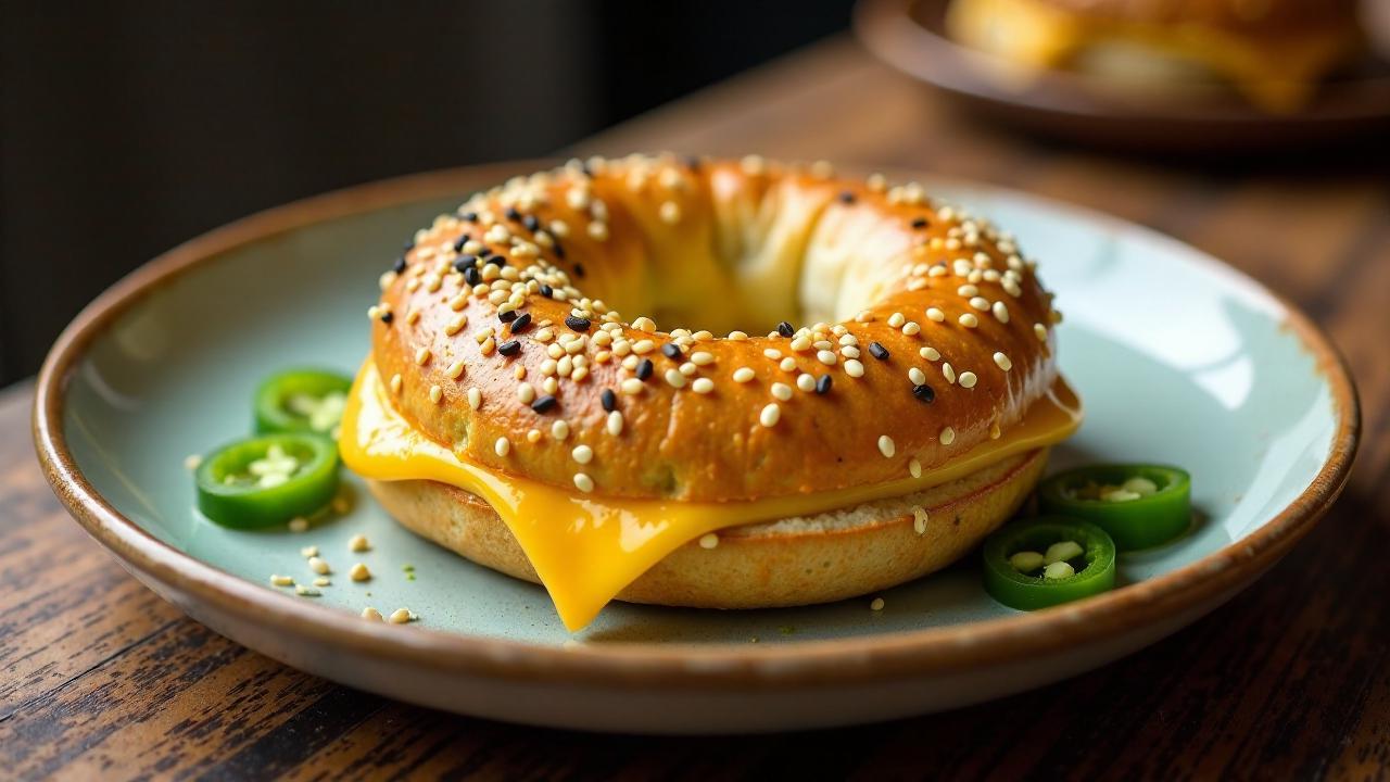 Jalapeño-Cheddar-Bagel