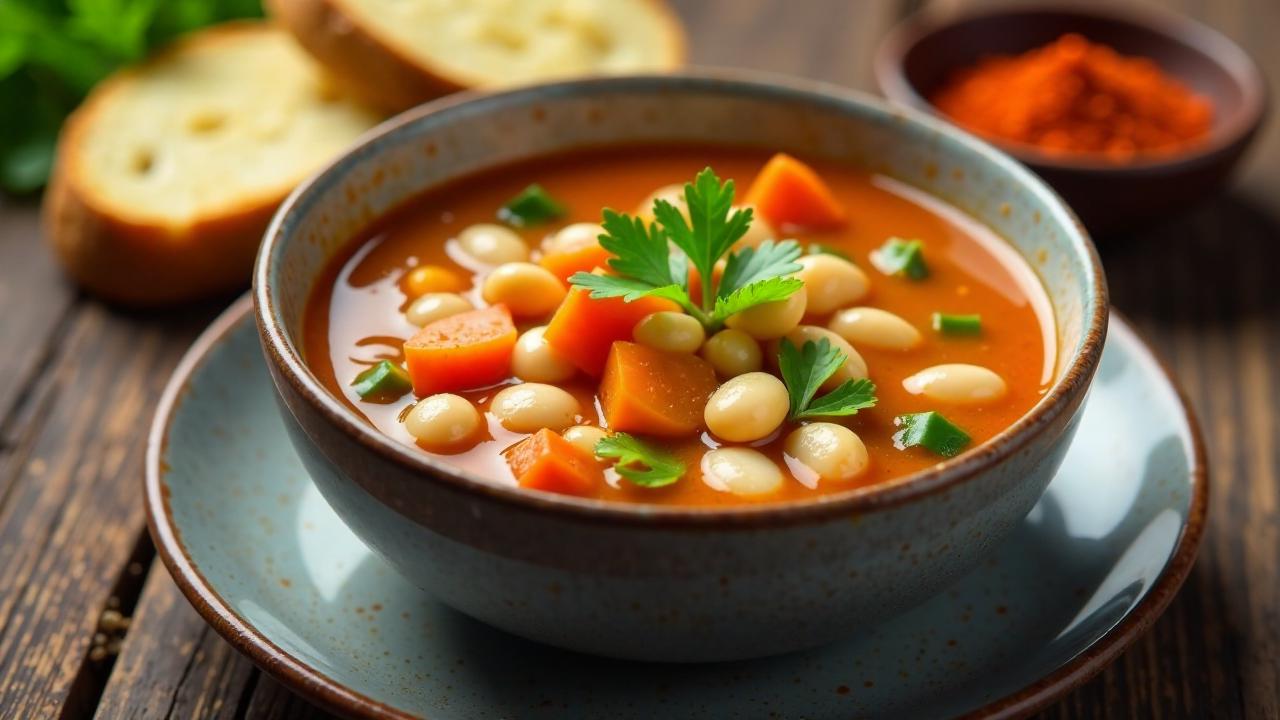 Jemne Pálivá Fazúľková Polievka (Leicht Scharfe Bohnensuppe)