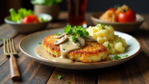 Jägerschnitzel mit Champignons