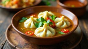 Jhol Momos (Momos in Brühe)