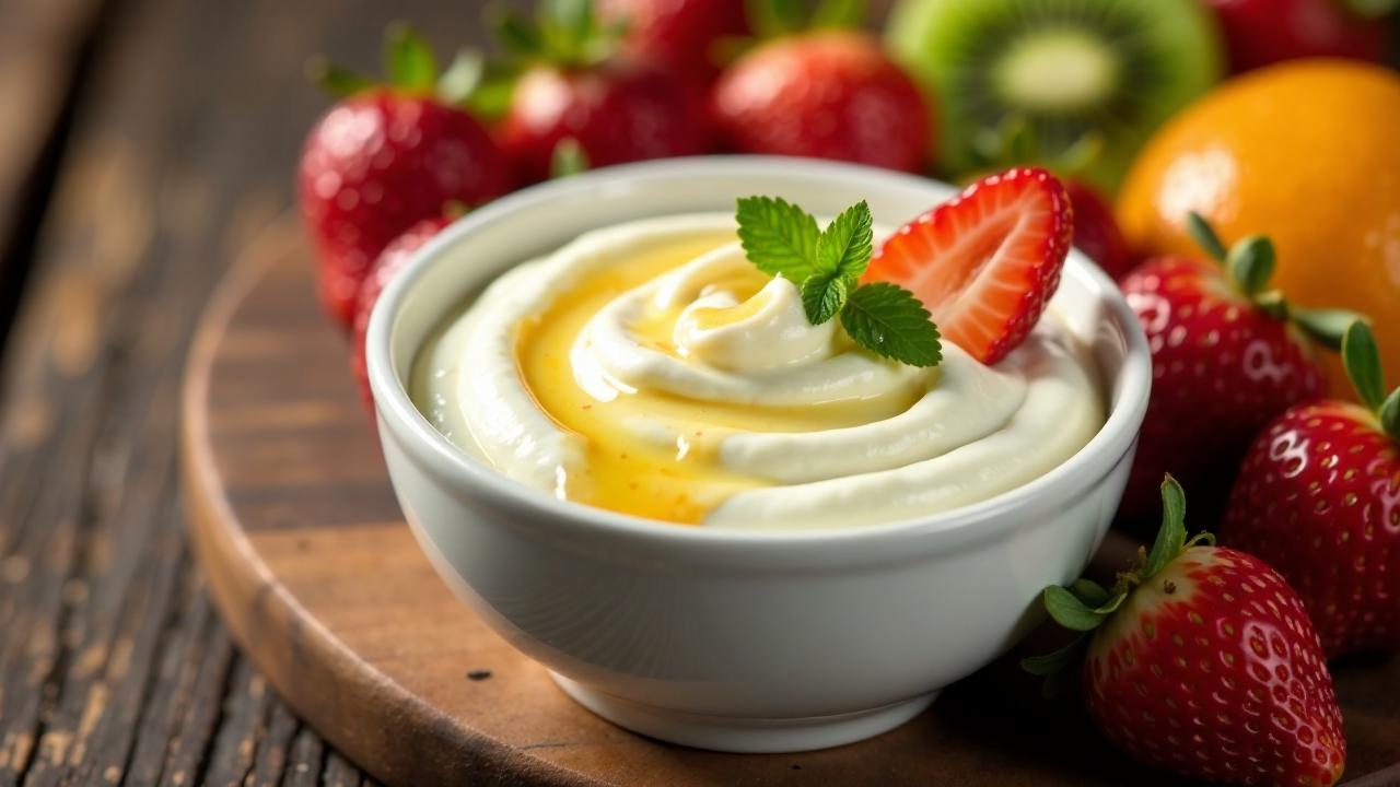 Joghurt-Honig-Dip mit Früchten