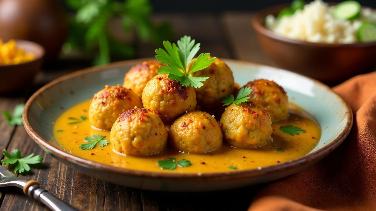 Kachkolar Kofta - Grüne Bananenbällchen in Curry