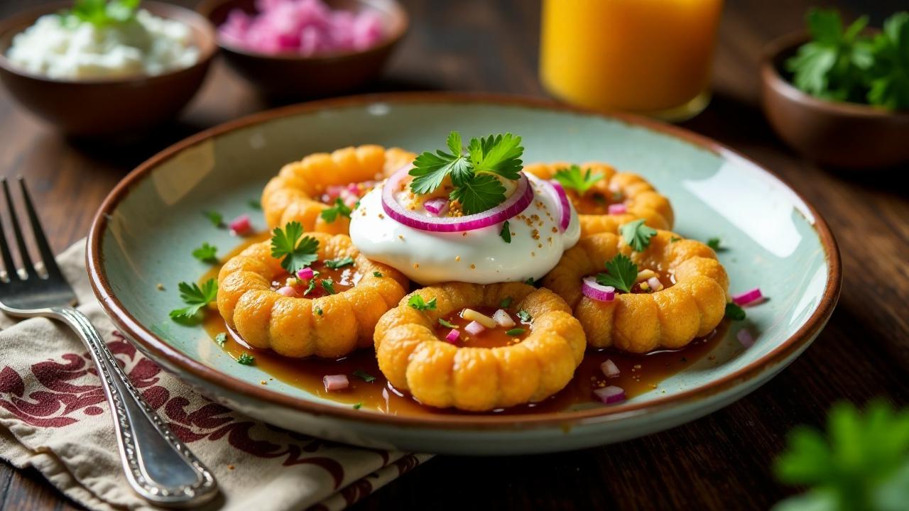 Kachori Chaat mit Joghurt